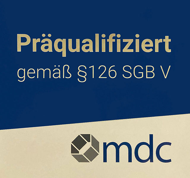 Präqualifiziert gemäß §126 SGB V